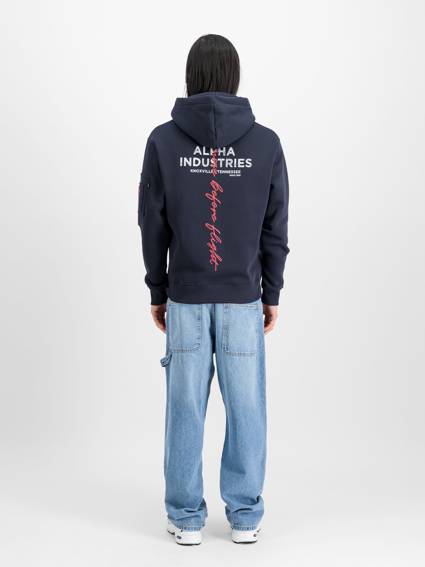 Signature Backprint Hoodie BluzaAlpha Industries 148341