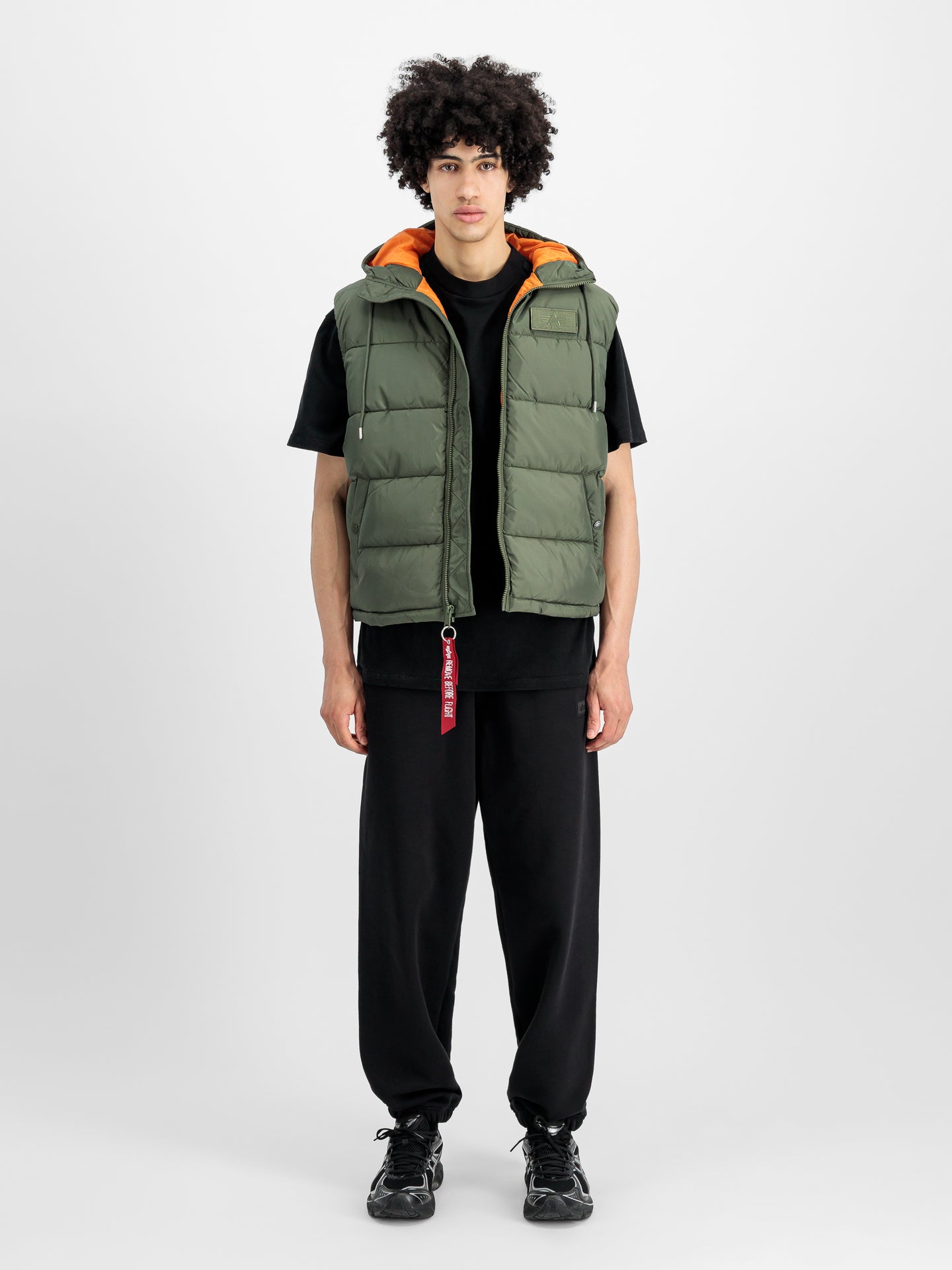 Bezrękawnik zKapturemAlpha Hooded Faux Down Puffer Vest118110