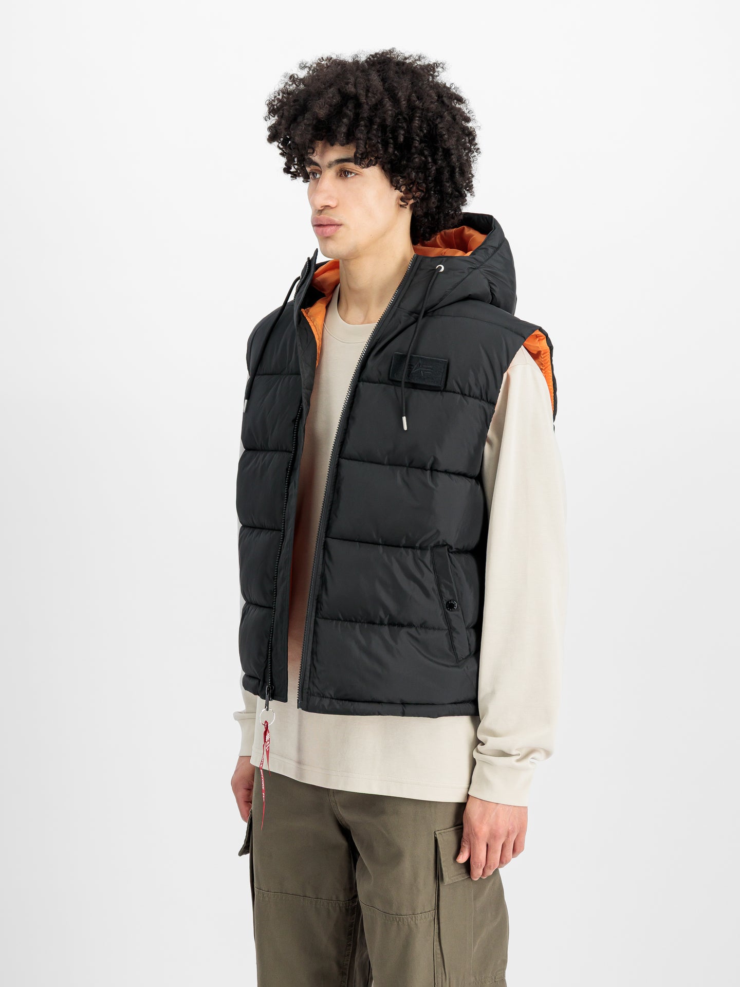 Bezrękawnik zKapturemAlpha Hooded Faux Down Puffer Vest118110