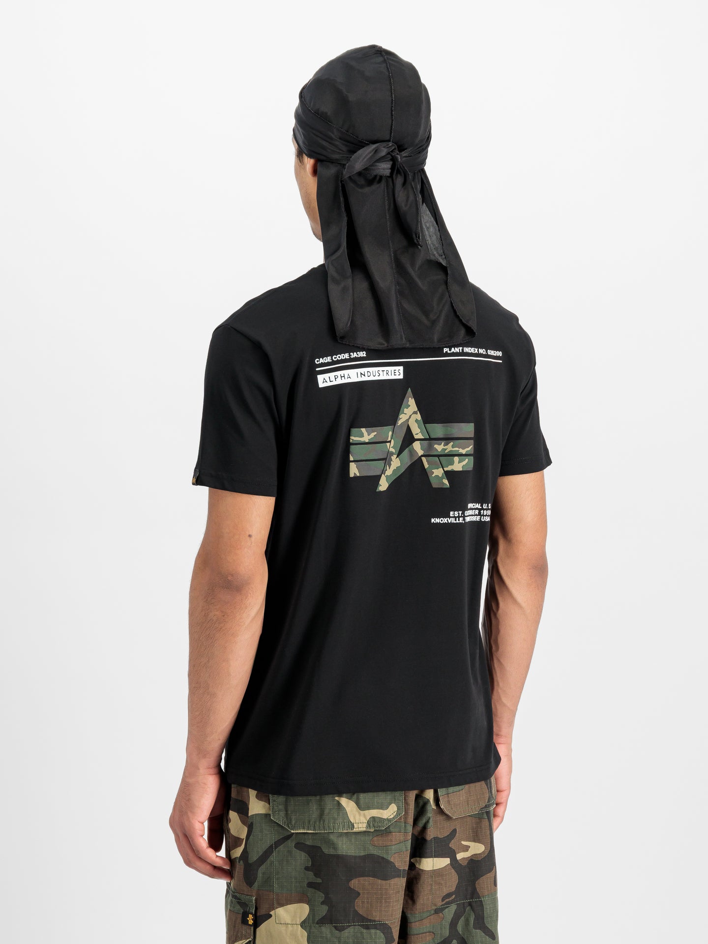 T Shirt Camo Label Backprint Alpha Industries 258504