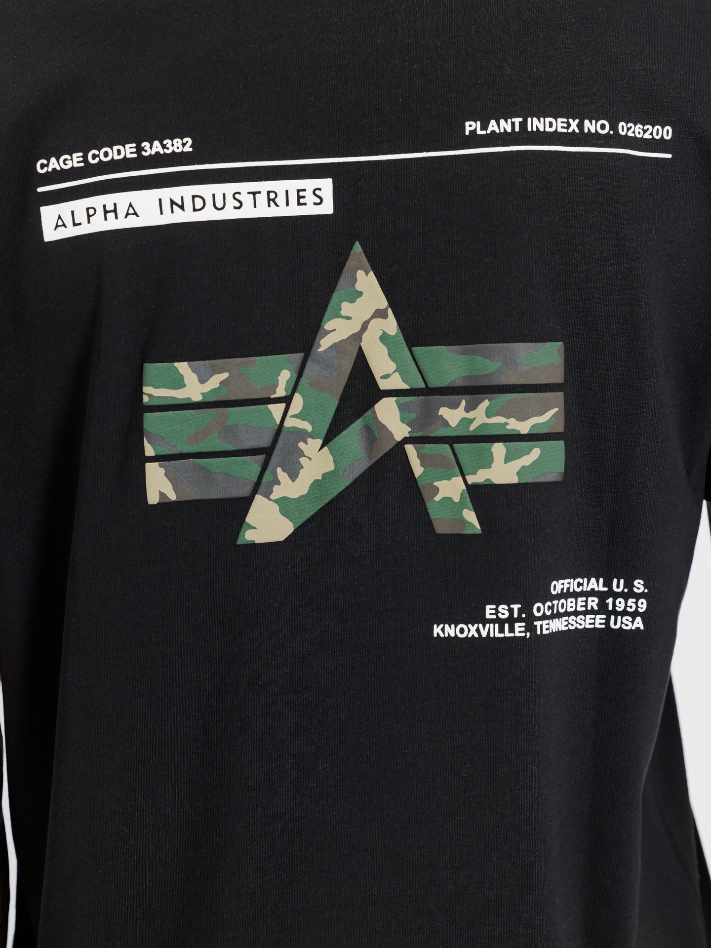 T Shirt Camo Label Backprint Alpha Industries 258504