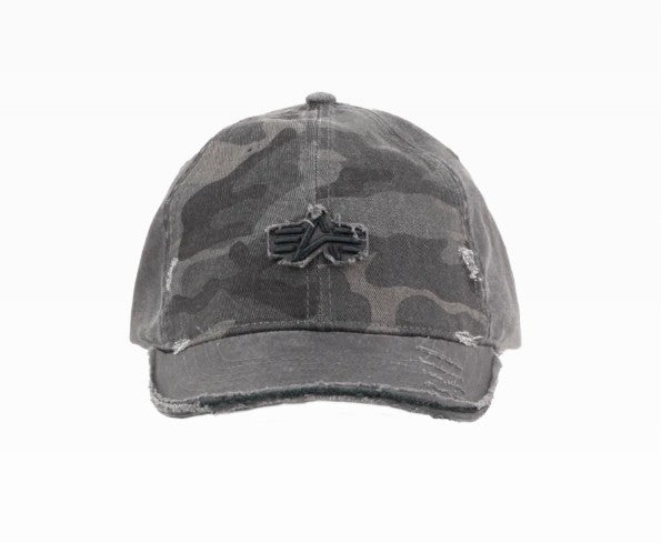 Distressed Logo Camo Cap 258903