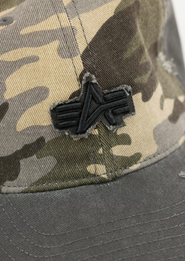 Distressed Logo Camo Cap 258903