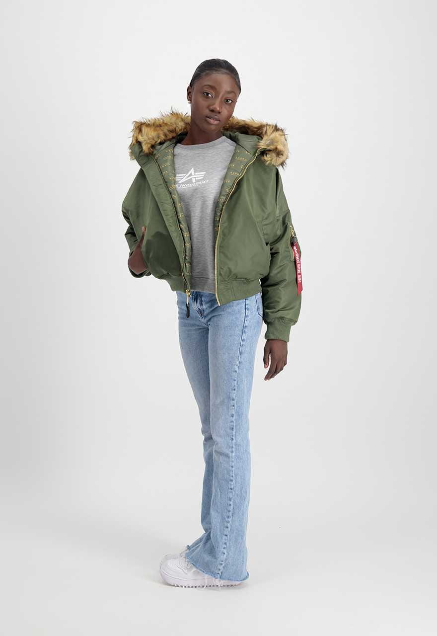 MA-1 OS Hooded Wmn Kurtka Damska Alpha Industries 118005