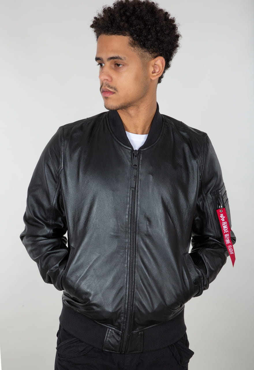 MA-1 Leather Light Weight II Bomber Jacket Kurtka Skórzana Alpha Industries 176151