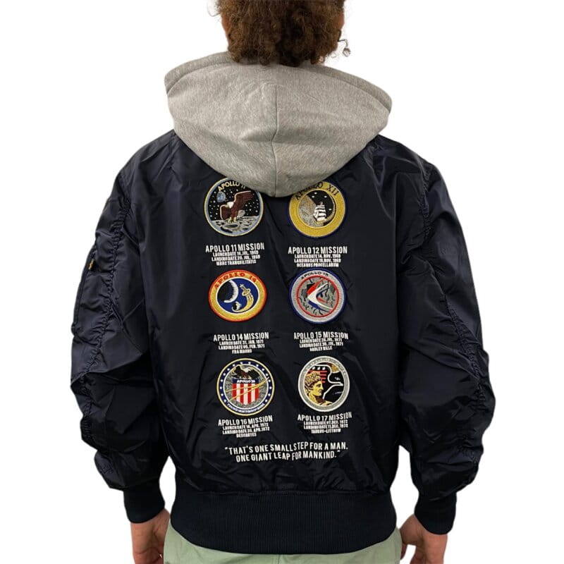 MA-1 Zip Hood Apollo NASA Alpha Industries L/XL/2XL 136106