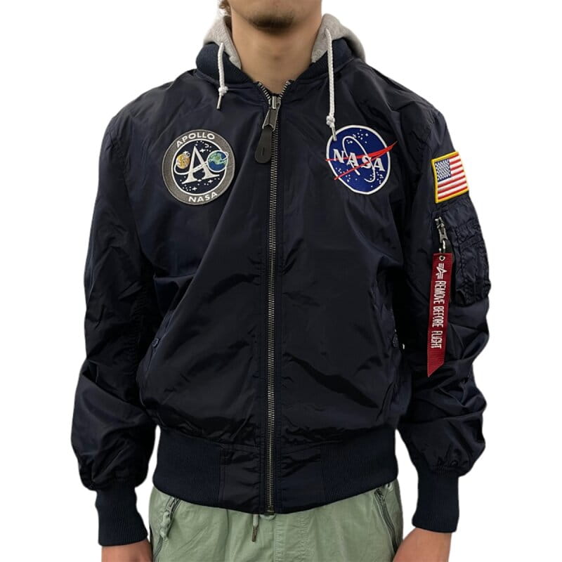 MA-1 Zip Hood Apollo NASA Alpha Industries L/XL/2XL 136106
