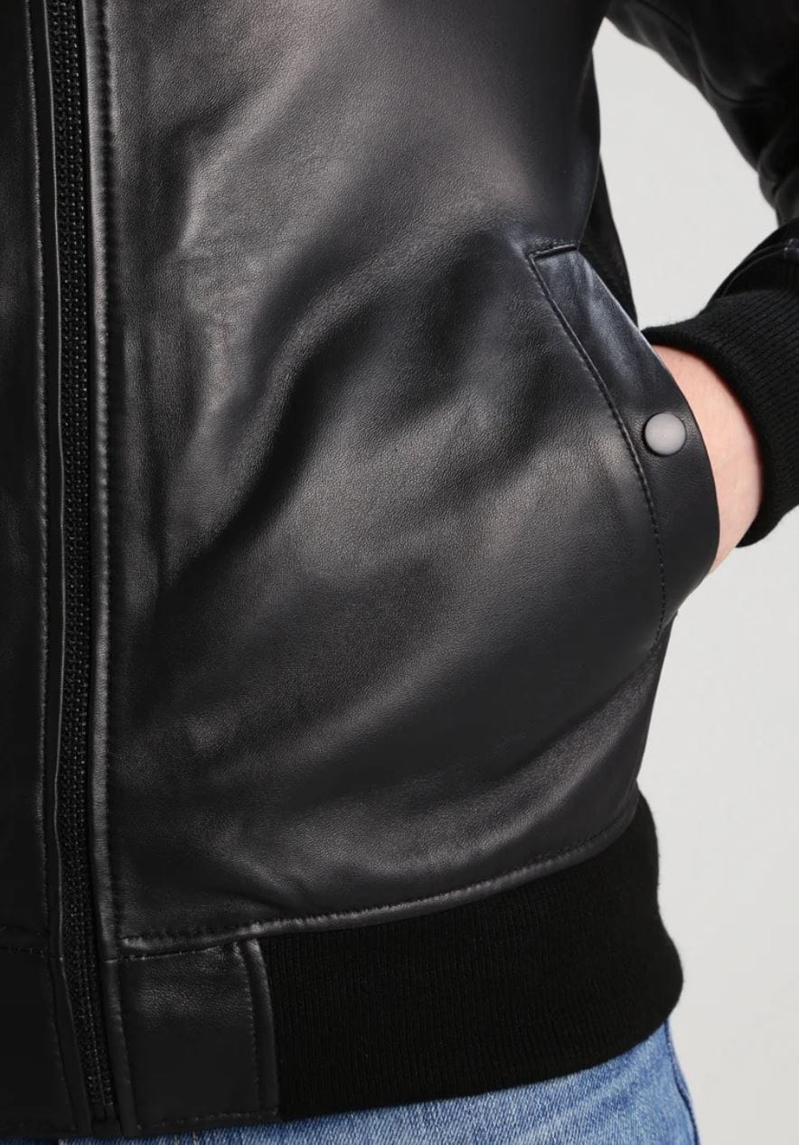 MA-1 Leather Light Weight II Bomber Jacket Kurtka Skórzana Alpha Industries 176151