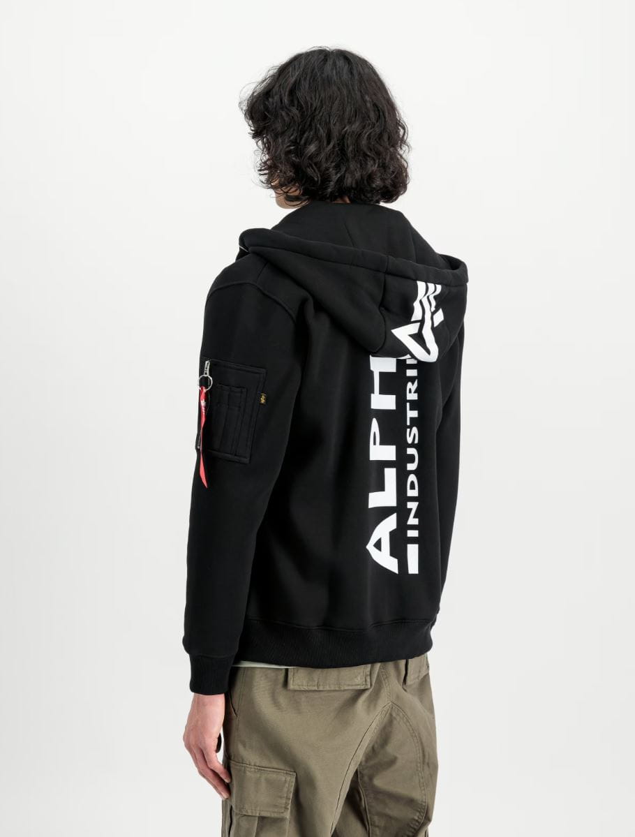 Back print Zip Hoody 128342