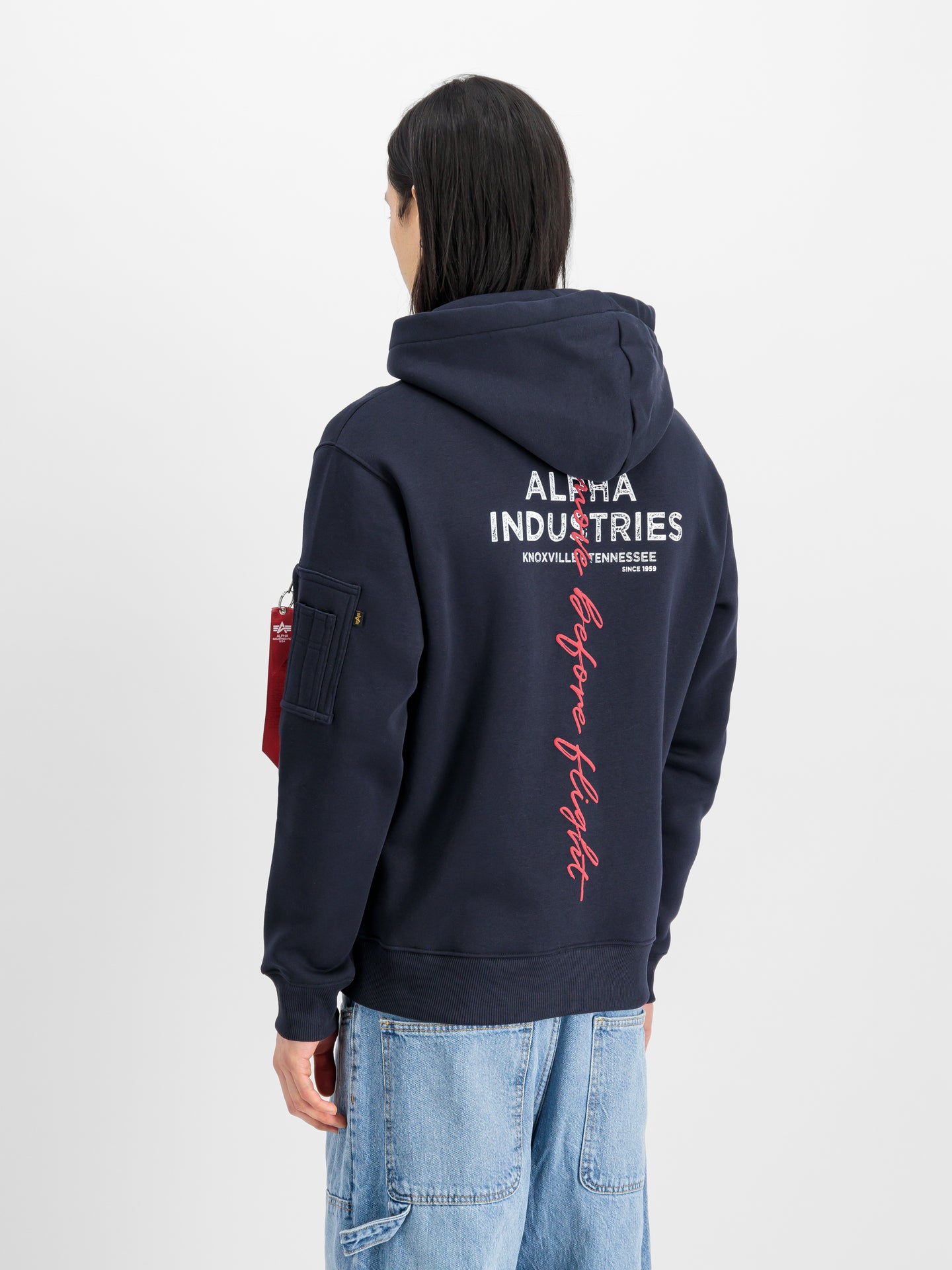 Signature Backprint Hoodie BluzaAlpha Industries 148341