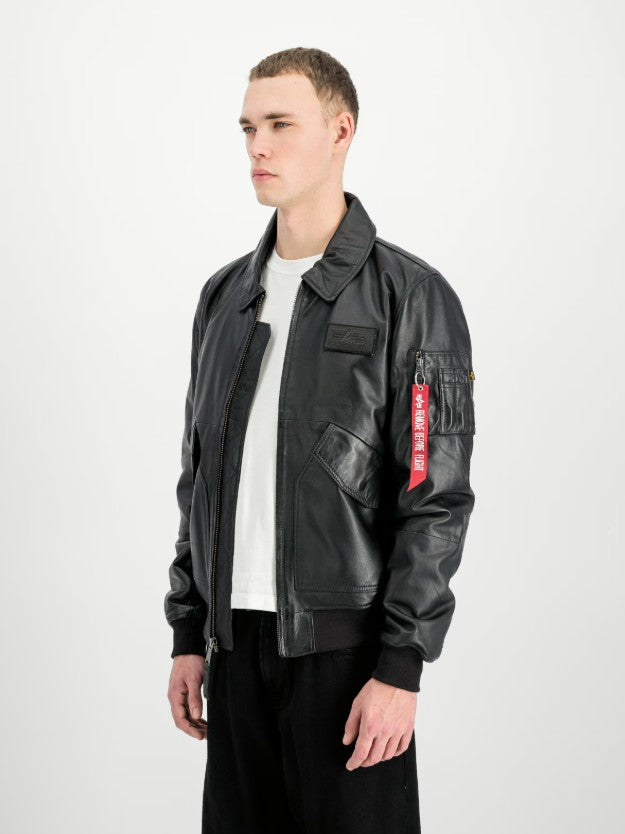 Alpha Industries kurtka skórzana CWU-45/P Leather kurtka lotnicza 266106