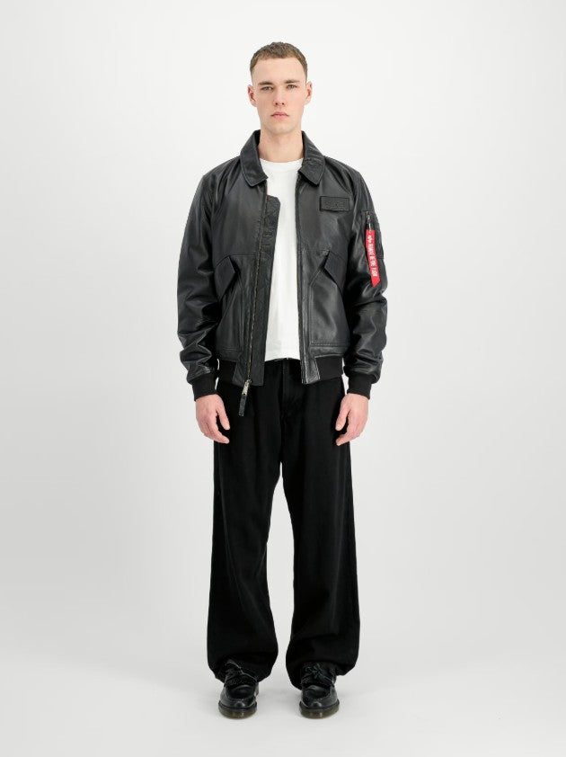 Alpha Industries kurtka skórzana CWU-45/P Leather kurtka lotnicza 266106