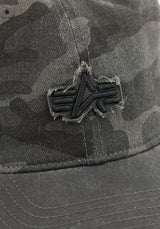 Distressed Logo Camo Cap 258903