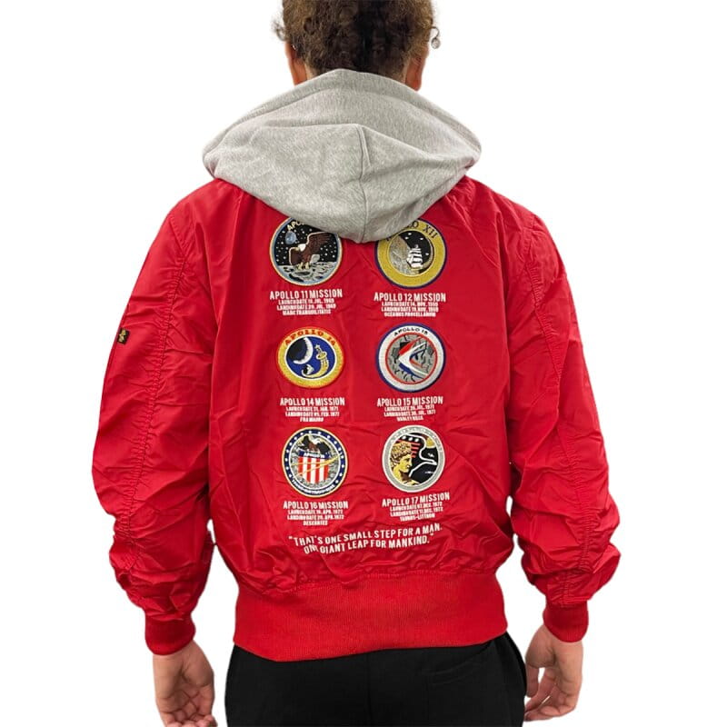 MA-1 Zip Hood Apollo NASA Alpha Industries L/XL/2XL 136106