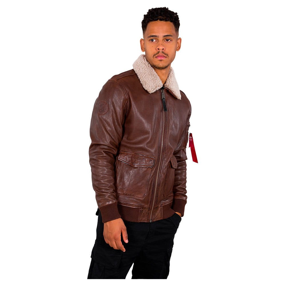 G1 Leather Jacket ALPHA INDUSTRIES 2XL/3XL128191 - 20 - brown
